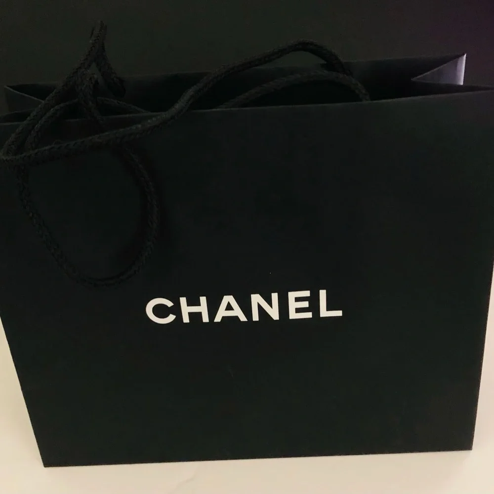 Authentic Chanel Gift Bags (2) & 1 Chanel Cloth Jewelry Bag With Pull String